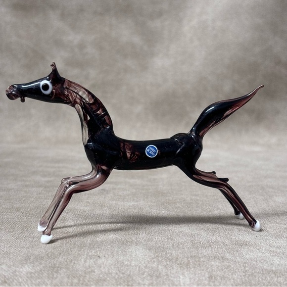 Japan Other - Murano Style Amethyst Glass Horse Figurine